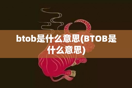 btob是什么意思(BTOB是什么意思)