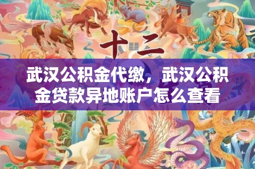 武汉公积金代缴，武汉公积金贷款异地账户怎么查看