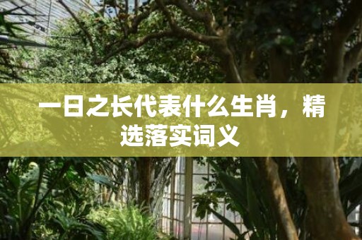 一日之长代表什么生肖，精选落实词义