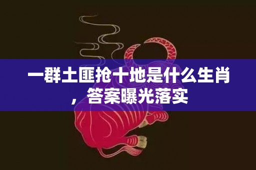 一群土匪抢十地是什么生肖，答案曝光落实