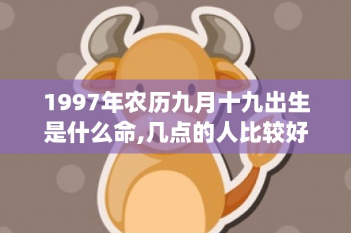 1997年农历九月十九出生是什么命,几点的人比较好命(1997年农历九月十三是什么星座)