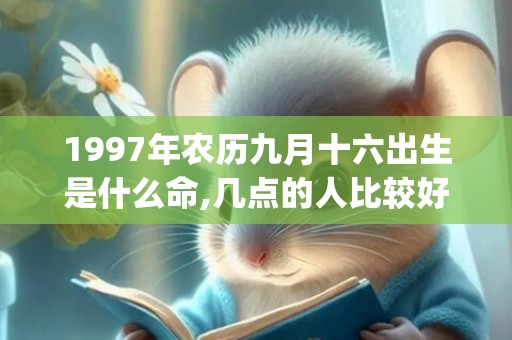 1997年农历九月十六出生是什么命,几点的人比较好命(1997年农历九月初八是什么命)