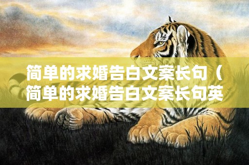 简单的求婚告白文案长句（简单的求婚告白文案长句英文）
