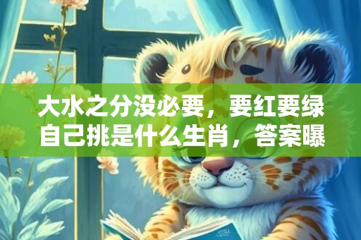 大水之分没必要，要红要绿自己挑是什么生肖，答案曝光落实