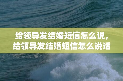给领导发结婚短信怎么说，给领导发结婚短信怎么说话呢(给领导发结婚短信)