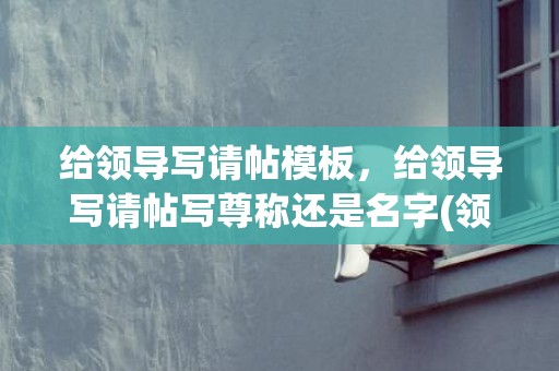 给领导写请帖模板，给领导写请帖写尊称还是名字(领导的请柬需要带职称吗)