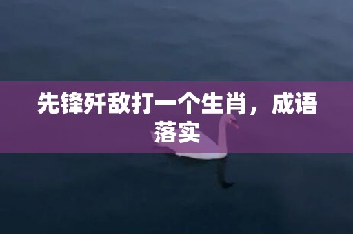 先锋歼敌打一个生肖，成语落实
