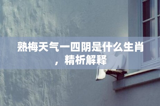 熟梅天气一四阴是什么生肖，精析解释