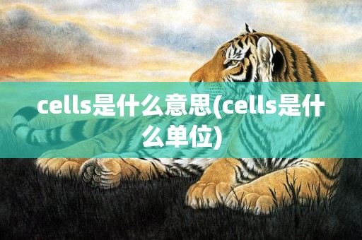 cells是什么意思(cells是什么单位)