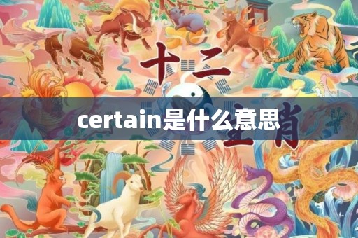 certain是什么意思