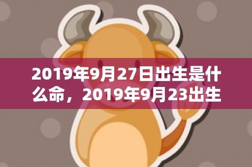 2019年9月27日出生是什么命，2019年9月23出生的男宝宝五行缺金取名注意事项