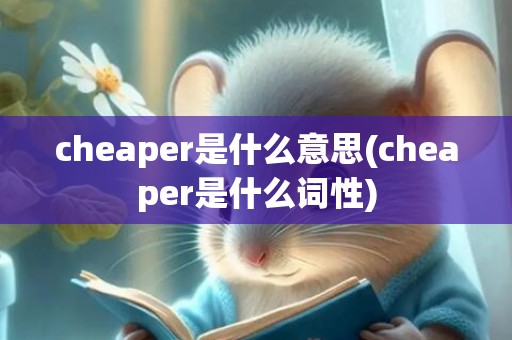 cheaper是什么意思(cheaper是什么词性)