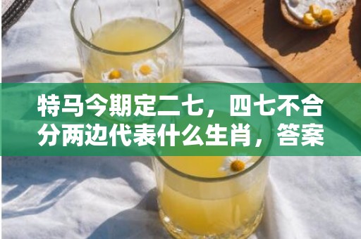 特马今期定二七，四七不合分两边代表什么生肖，答案曝光落实