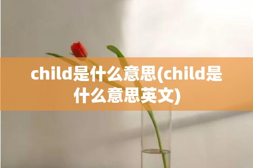 child是什么意思(child是什么意思英文)