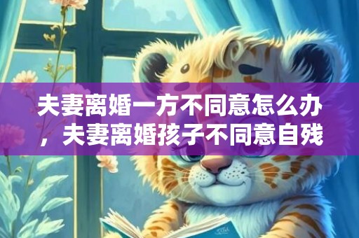 夫妻离婚一方不同意怎么办，夫妻离婚孩子不同意自残如果要调解该怎么调解？夫妻离婚一方不同意怎么办