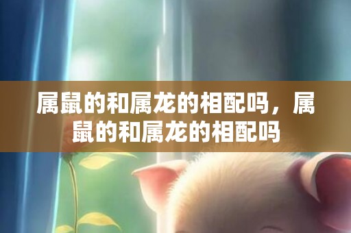 属鼠的和属龙的相配吗，属鼠的和属龙的相配吗
