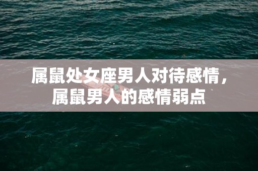 属鼠处女座男人对待感情，属鼠男人的感情弱点