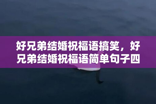 好兄弟结婚祝福语搞笑，好兄弟结婚祝福语简单句子四字