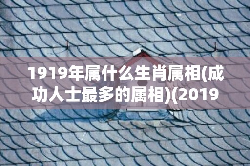 1919年属什么生肖属相(成功人士最多的属相)(201919年属什么)