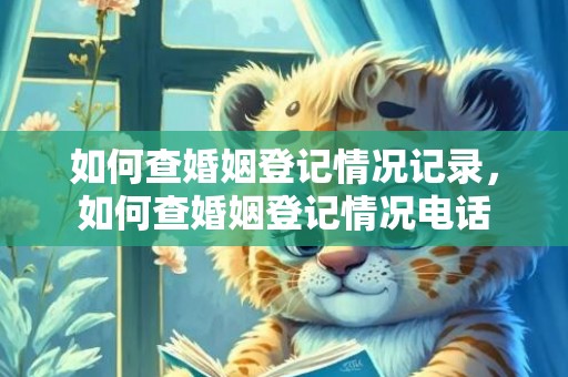 如何查婚姻登记情况记录，如何查婚姻登记情况电话