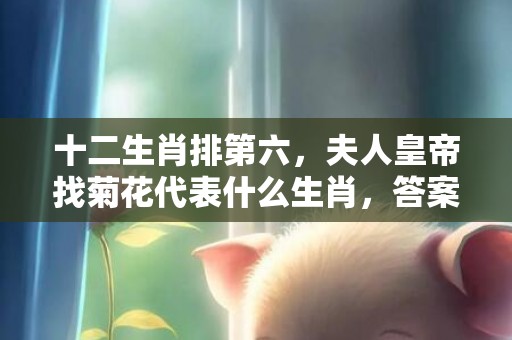 十二生肖排第六，夫人皇帝找菊花代表什么生肖，答案曝光落实
