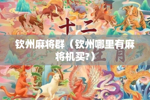 钦州麻将群（钦州哪里有麻将机买?）
