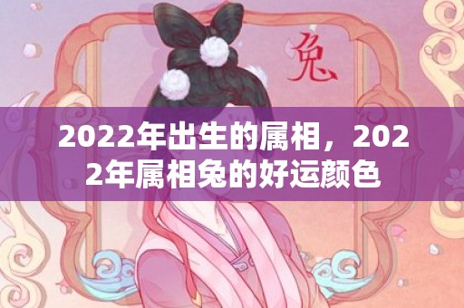 2022年出生的属相，2022年属相兔的好运颜色