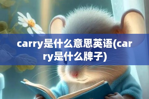 carry是什么意思英语(carry是什么牌子)