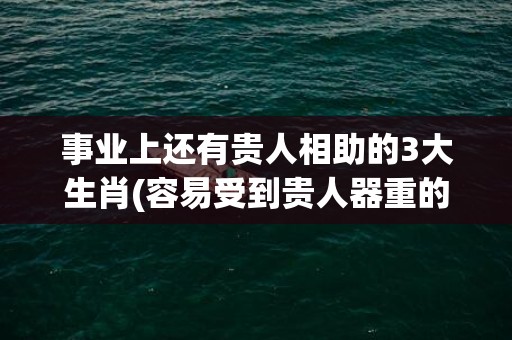 事业上还有贵人相助的3大生肖(容易受到贵人器重的生肖)