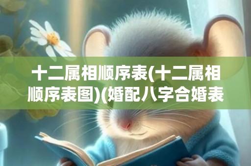 十二属相顺序表(十二属相顺序表图)(婚配八字合婚表免费)
