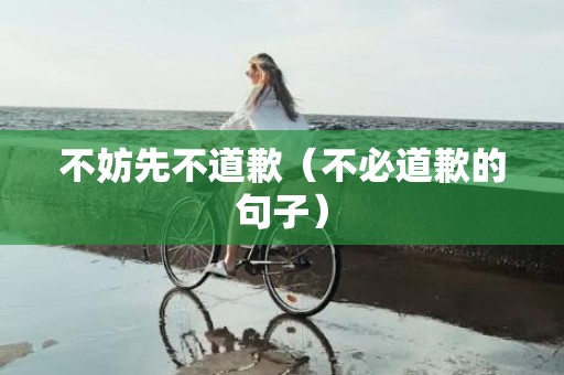 不妨先不道歉（不必道歉的句子）