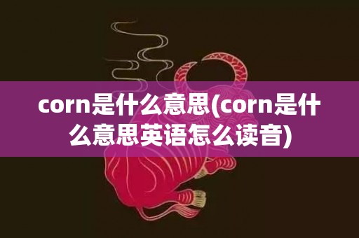 corn是什么意思(corn是什么意思英语怎么读音)
