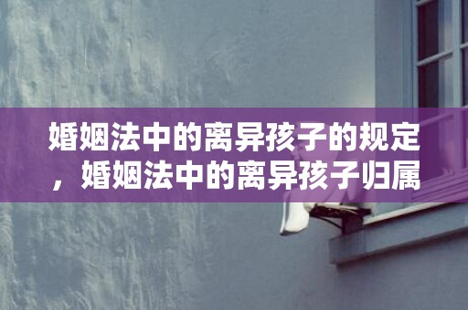 婚姻法中的离异孩子的规定，婚姻法中的离异孩子归属问题怎么解决呢知乎