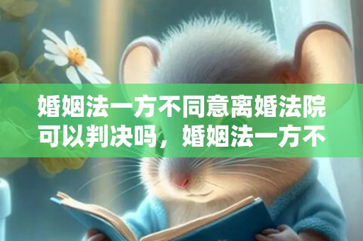 婚姻法一方不同意离婚法院可以判决吗，婚姻法一方不同意离婚法院可以判决吗怎么办？起诉离婚对方不同意离婚怎么办