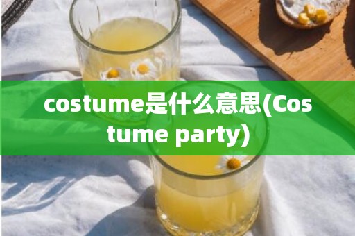 costume是什么意思(Costume party)