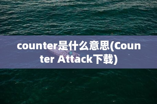 counter是什么意思(Counter Attack下载)