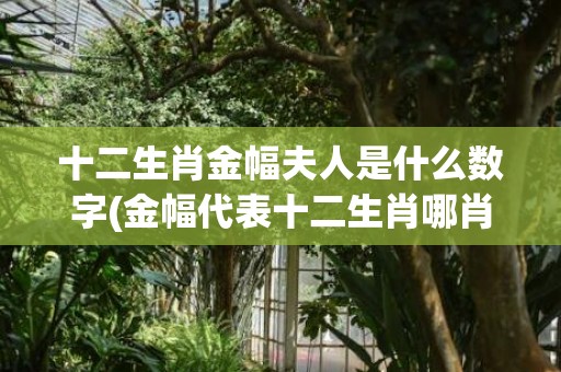 十二生肖金幅夫人是什么数字(金幅代表十二生肖哪肖)(十二生肖金幅夫人是谁)