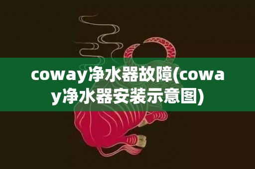 coway净水器故障(coway净水器安装示意图)