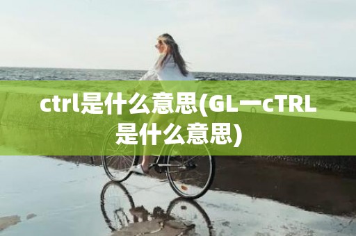 ctrl是什么意思(GL一cTRL是什么意思)