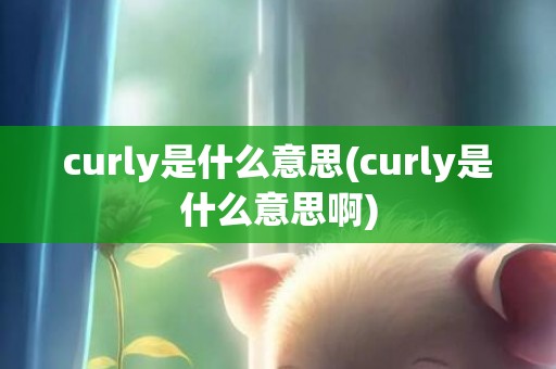 curly是什么意思(curly是什么意思啊)