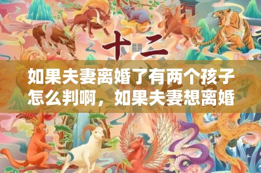 如果夫妻离婚了有两个孩子怎么判啊，如果夫妻想离婚有一方不同意怎么办