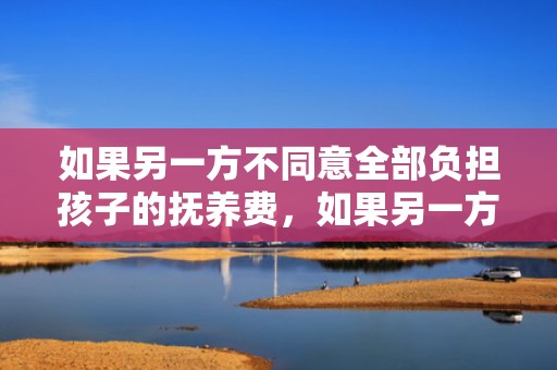 如果另一方不同意全部负担孩子的抚养费，如果另一方不同意离婚怎么办理离婚证明