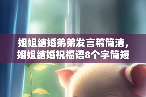 姐姐结婚弟弟发言稿简洁，姐姐结婚祝福语8个字简短一点的话 对自己妹妹结婚祝福语