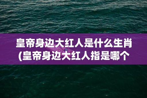 皇帝身边大红人是什么生肖(皇帝身边大红人指是哪个生肖)(皇上身边大红人打一个生肖)