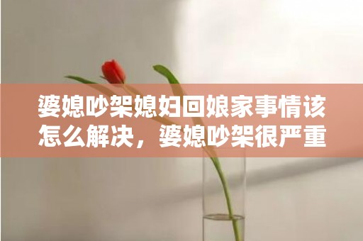 婆媳吵架媳妇回娘家事情该怎么解决，婆媳吵架很严重怎么办