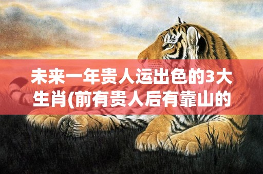 未来一年贵人运出色的3大生肖(前有贵人后有靠山的生肖)