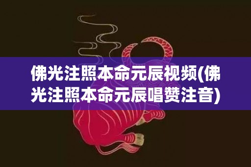 佛光注照本命元辰视频(佛光注照本命元辰唱赞注音)(佛光注照本命元辰唱赞)