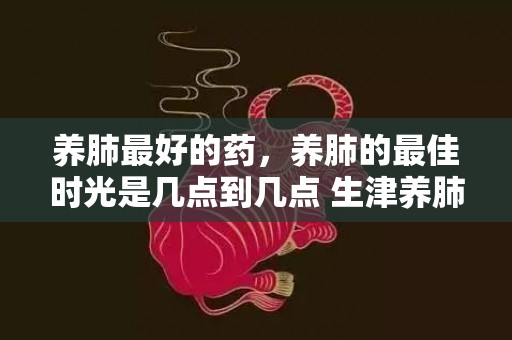 养肺最好的药，养肺的最佳时光是几点到几点 生津养肺的食品有哪些