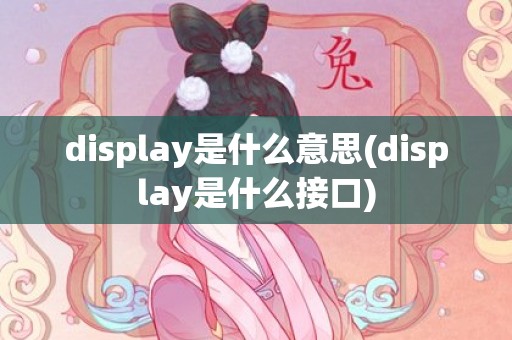display是什么意思(display是什么接口)