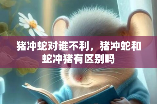 猪冲蛇对谁不利，猪冲蛇和蛇冲猪有区别吗